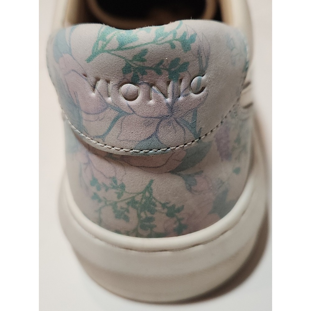 Vionic Shoes‎ Womens 10 Sneakers Tennis Simasa Leather Platform Cream Botanical - Picture 5 of 8
